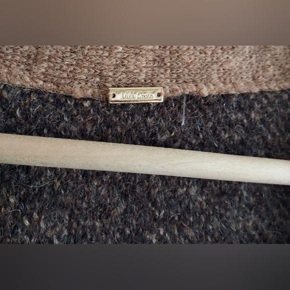 Mila Owen Brown Fuzzy Leopard Print Oversized Long Cardigan Sweater Size 0 - Picture 3 of 5